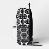 Zakelijk Logo White Minimalistisch Bedrijf Bedrukte Rugzak (Rechts)