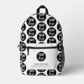 Zakelijk Logo White Minimalistisch Bedrijf Bedrukte Rugzak (Voorkant)