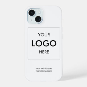 Zakelijk logo witte iPhone hoesje iPhone 15 Hoesje