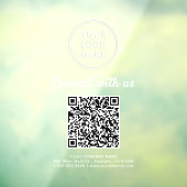 Zakelijk logo witte lettering Maak je QR-code Raamsticker (Vel 3)