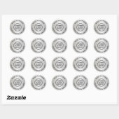 Zakelijk Logo Zilver Ronde Sticker (Vel)