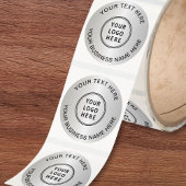 Zakelijk Logo Zilver Ronde Sticker