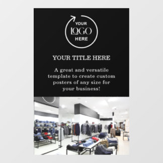 Zakelijk Logo Zwart Professionele Promotie Foto Raamsticker