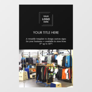 Zakelijk logo   Zwarte professionele foto  Raamsticker