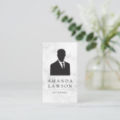 Zakelijk man Kostuum en Stropdas / Marmer Afsprakenkaartje (Staand voorkant)