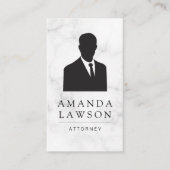 Zakelijk man Kostuum en Stropdas / Marmer Afsprakenkaartje (Voorkant)