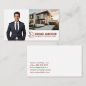 Zakelijk Man Lachend | Luxe vastgoed Visitekaartje (Voorkant / Achterkant)
