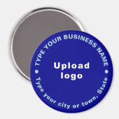 Zakelijk merk Blue Round Shape Magnet Magneet (Voorkant / Achterkant)