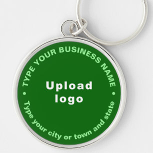 Zakelijk Merk Groen Rond Premium Sleutelhanger