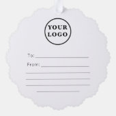 Zakelijk merk Holiday Gift label Logo Ornament Kaart (Achterkant)