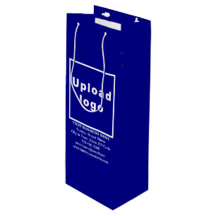 Zakelijk merk op Blue Wine Gift Bag Wijn Cadeautas
