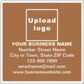 Zakelijk merk op Brown Square Vinyl Sticker (Voorkant)