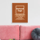 Zakelijk merk op bruin canvas afdrukken (Insitu (Woonkamer))
