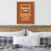 Zakelijk merk op bruin canvas afdrukken (Insitu (Slaapkamer))