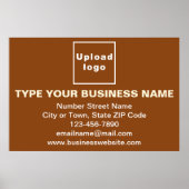 Zakelijk merk op bruin rechthoekig Poster (Voorkant)