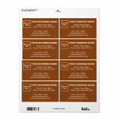 Zakelijk merk op bruin verzendlabel (Full Sheet)