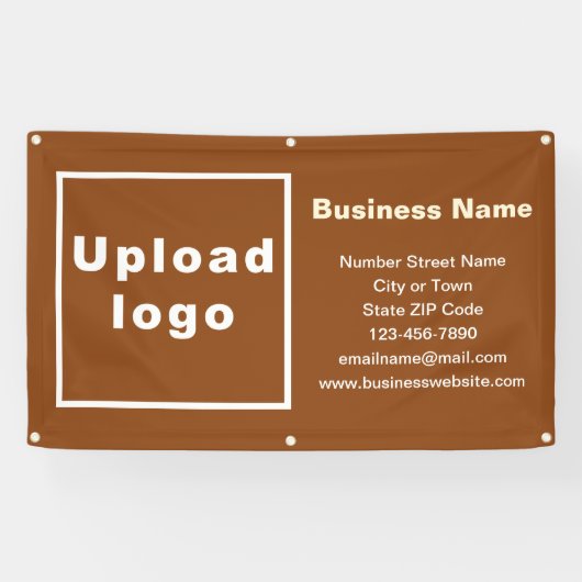 Zakelijk merk op bruine banner (Horizontaal)