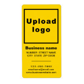 Zakelijk merk op geel verzendlabel (Voorkant)