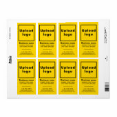 Zakelijk merk op gele portret verzendlabel (Full Sheet)