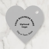 Zakelijk merk op Grey Heart Shape Label (Achterkant)