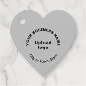 Zakelijk merk op Grey Heart Shape Label (Voorkant)
