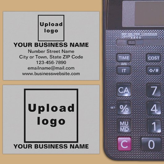 Zakelijk merk op Grey Rectangle Enclosure Kaart