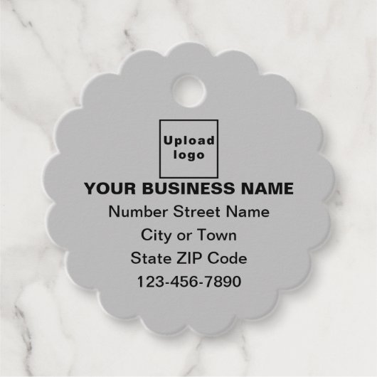 Zakelijk merk op grijs geschulpte ronde vorm Label (Voorkant)