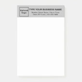 Zakelijk Merk op Grijze Kop van Lang Post-it® Notes (Voorkant)