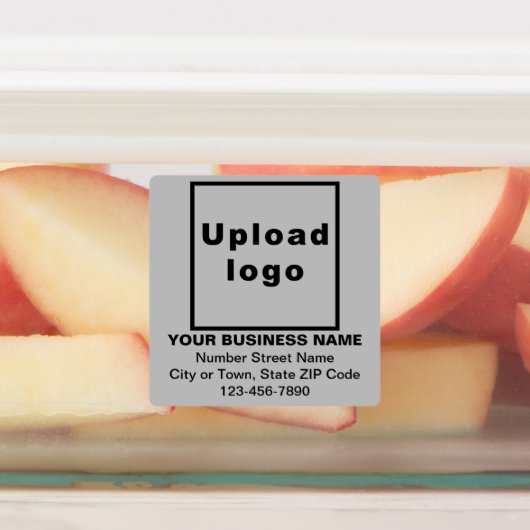 Zakelijk merk op grijze pleisterlabels labels (Aangebracht)