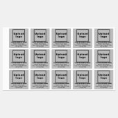 Zakelijk merk op grijze pleisterlabels labels (Vel)