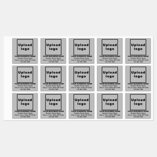 Zakelijk merk op grijze pleisterlabels labels (Vel)