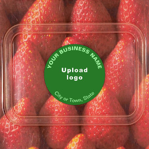 Zakelijk merk op groen kringloopetiket labels