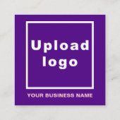 Zakelijk merk op kleine Paarse vierkant Kaart Vierkante Visitekaartje (Achterkant)