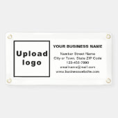 Zakelijk merk op kleine witte banner (Horizontaal)