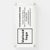 Zakelijk merk op kleine witte banner (Verticaal)