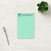 Zakelijk merk op kop van Blauwgroen groen lang Post-it® Notes (Kantoor)