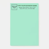 Zakelijk merk op kop van Blauwgroen groen lang Post-it® Notes (Voorkant)