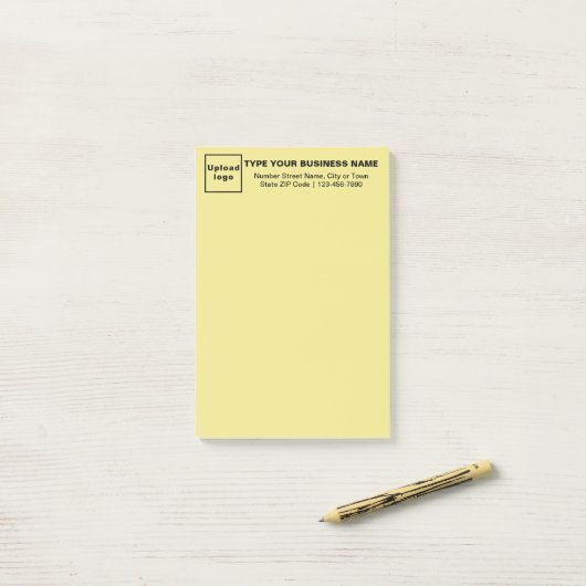 Zakelijk Merk op Kop van Geel Lang Post-it® Notes (Op bureau)