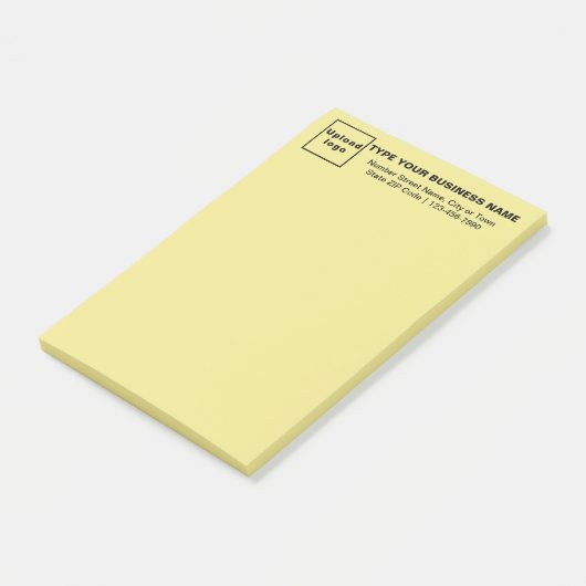 Zakelijk Merk op Kop van Geel Lang Post-it® Notes (Schuin)