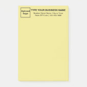 Zakelijk Merk op Kop van Geel Lang Post-it® Notes (Voorkant)