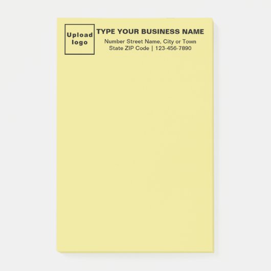 Zakelijk Merk op Kop van Geel Lang Post-it® Notes (Voorkant)
