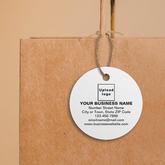 Zakelijk merk op Label witte cirkel