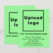 Zakelijk merk op licht groen papier blad (Voorkant / Achterkant)