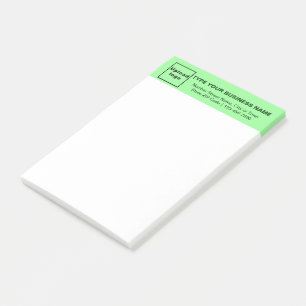 Zakelijk merk op Licht Groene Kop van Lang Post-it® Notes