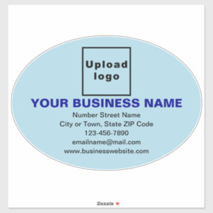Zakelijk merk op Lichtblauw Groot Ovaal Vinyl Sticker