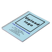 Zakelijk merk op lichtblauw notitieboek (Linkerzijde)