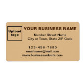 Zakelijk merk op lichtbruin verzendlabel (Voorkant)