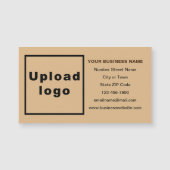 Zakelijk merk op lichtbruine magnetische Kaart (Voorkant)