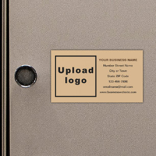 Zakelijk merk op lichtbruine magnetische Kaart