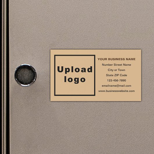 Zakelijk merk op lichtbruine magnetische Kaart